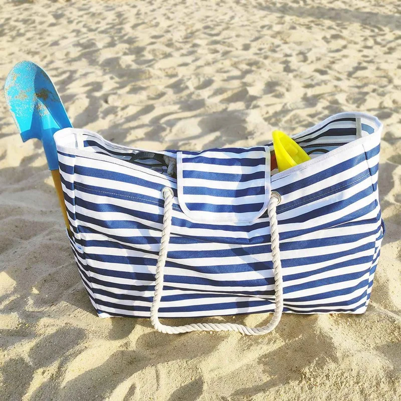 Summer Tote Bag Large Capacity Camping Beach Bag Blue White Striped Handbag Graffiti Design Oxford Shoulder Bag
Summer Tote Bag Large Capacity Camping Beach Bag Blue White Striped Handbag Graffiti Design Oxford Shoulder Bag