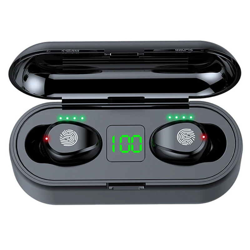F9 TWS Wireless Bluetooth Earphone Headphone Sport Touch Mini Earbuds Stereo Bass Headset with 2000mAh Charging Case Power Bank
F9 TWS Wireless Bluetooth Earphone Headphone Sport Touch Mini Earbuds Stereo Bass Headset with 2000mAh Charging Case Power Bank