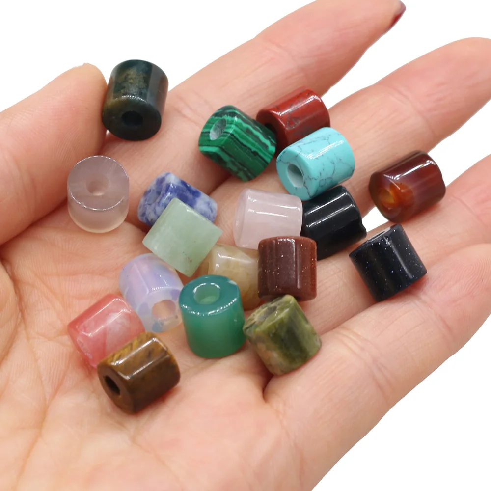 Natural Stone Gem Cylindrical Through Hole Loose Beads Making Crafts DIY Vintage Necklace Bracelet Earrings Accessories 9mm
Natural Stone Gem Cylindrical Through Hole Loose Beads Making Crafts DIY Vintage Necklace Bracelet Earrings Accessories 9mm