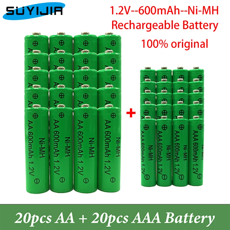 Original 1.2v AA NiMH Rechargeable Battery AAA 1 2v Battery 600mAh for Mp3 Mobile Remote Control LED Torch Toy Torch Battery
Original 1.2v AA NiMH Rechargeable Battery AAA 1 2v Battery 600mAh for Mp3 Mobile Remote Control LED Torch Toy Torch Battery