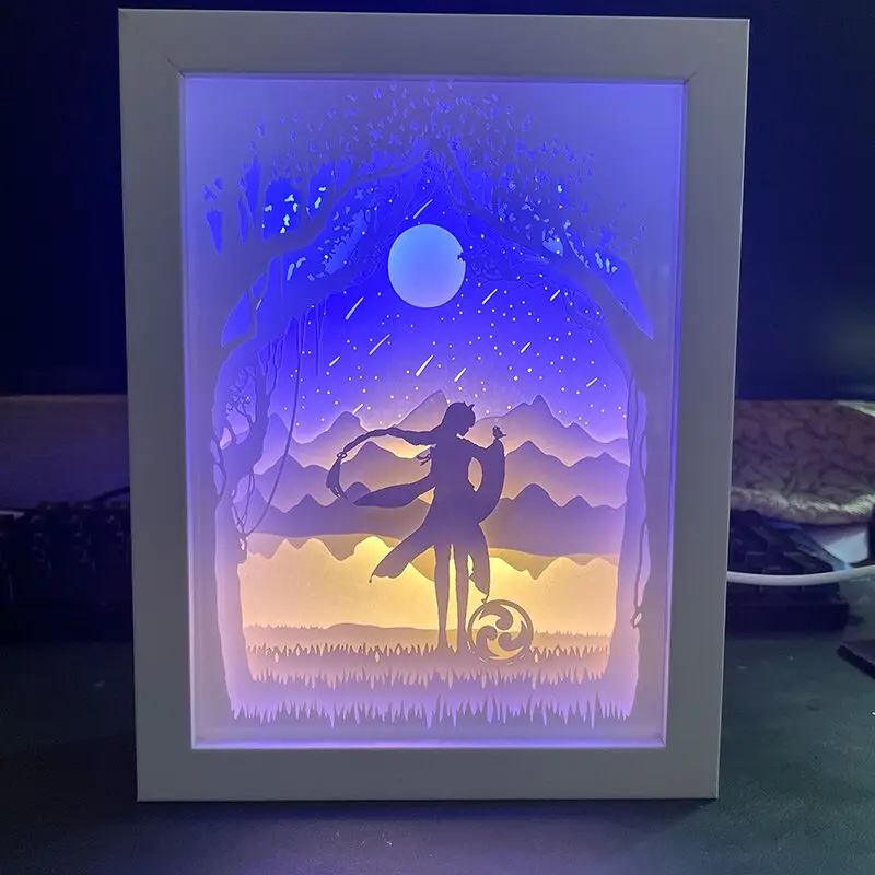 Genshin Impact Hutao Beelzebul Xiao Ganyu Night Light Paper-cut Atmosphere Lamp 3D Paper Carving Art Lamp USB Power for Bedroom
Genshin Impact Hutao Beelzebul Xiao Ganyu Night Light Paper-cut Atmosphere Lamp 3D Paper Carving Art Lamp USB Power for Bedroom