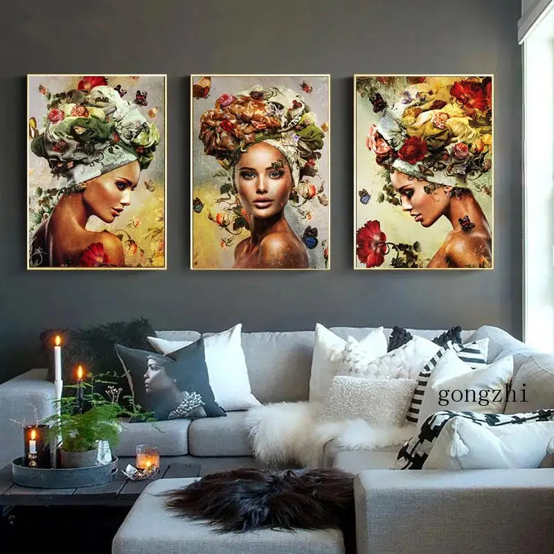 Nordic African Woman Flower Wall Art Posters and Prints Retro Abstract Fashion Canvas Painting Pictures for Living Room Decor
Nordic African Woman Flower Wall Art Posters and Prints Retro Abstract Fashion Canvas Painting Pictures for Living Room Decor