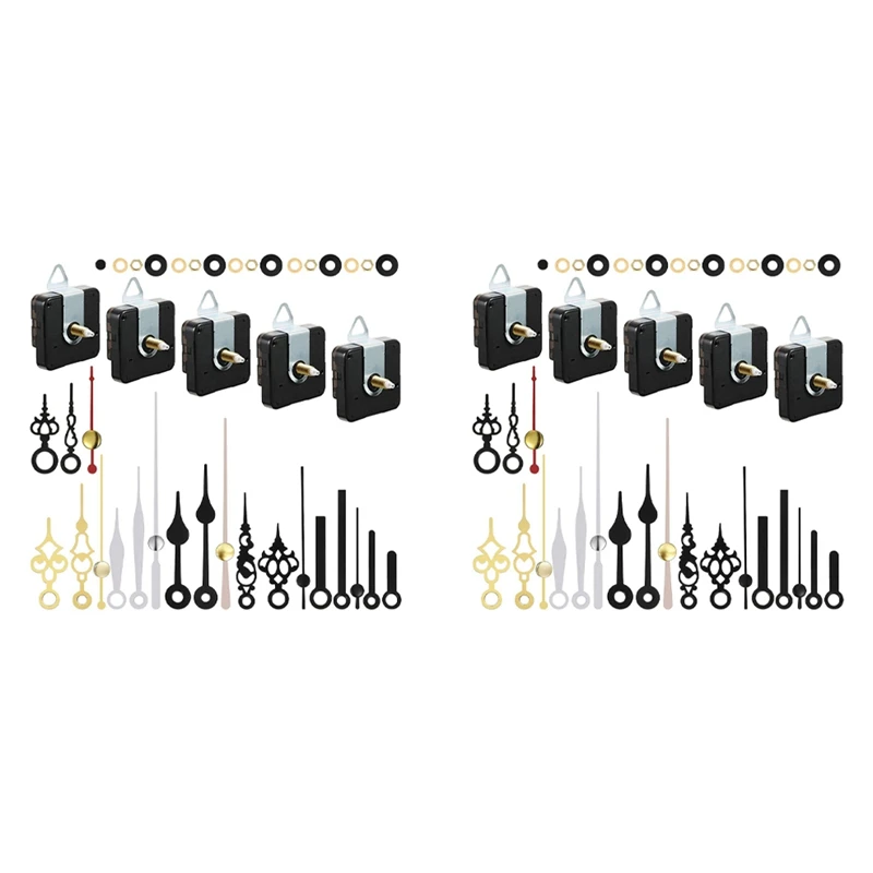 10 Pcs Clock Movement Mechanism Parts Silence Quartz DIY Wall Clock With 7 Different Pairs Clock Hands Replacement Kit
10 Pcs Clock Movement Mechanism Parts Silence Quartz DIY Wall Clock With 7 Different Pairs Clock Hands Replacement Kit