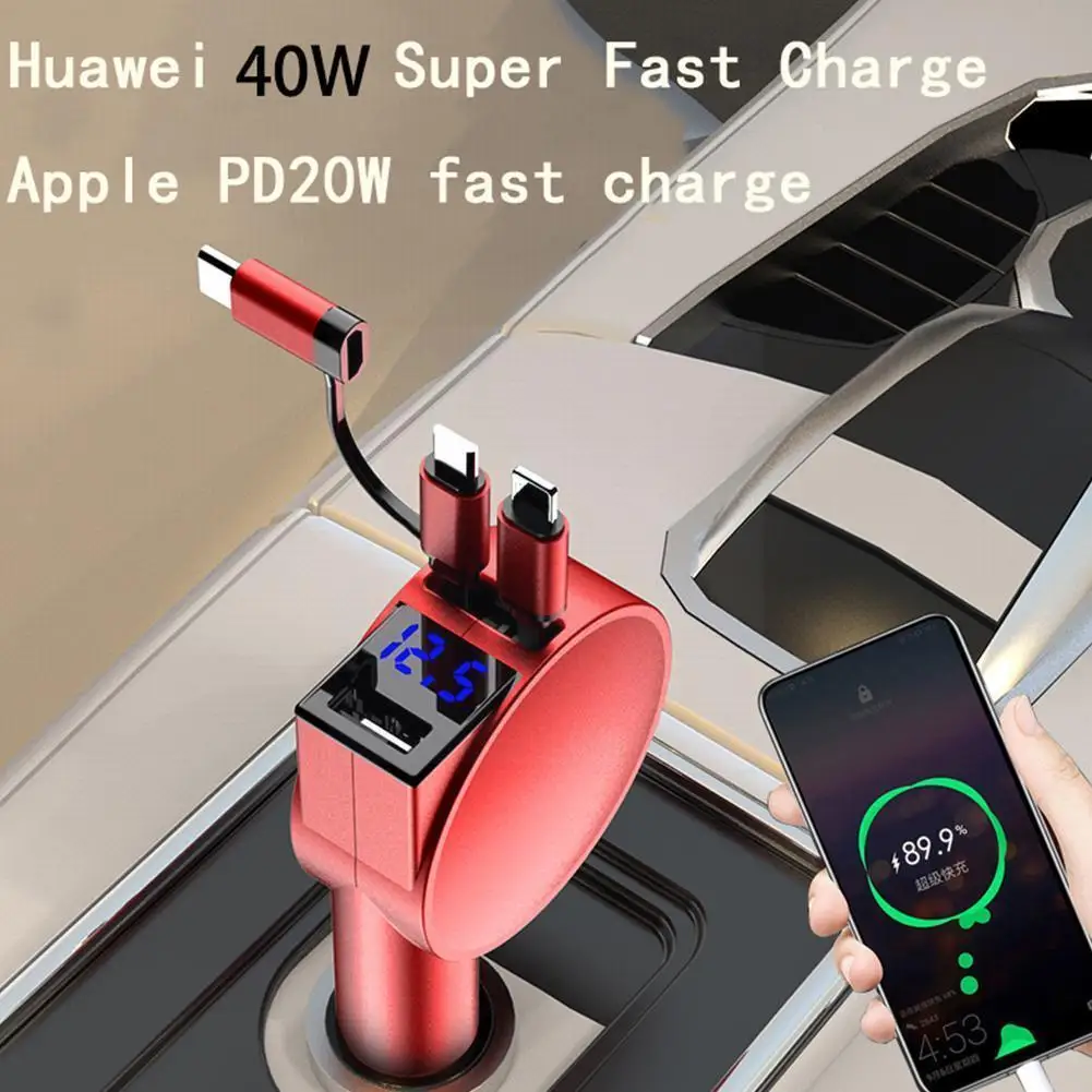 Retractable Fast Charging Car Charger Car Usb Socket 3 Ports Output For Tablet IPhone Phone For Xiaomi For Huawei Charging B3D4
Retractable Fast Charging Car Charger Car Usb Socket 3 Ports Output For Tablet IPhone Phone For Xiaomi For Huawei Charging B3D4
