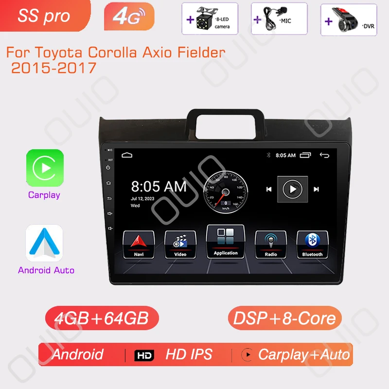 Магнитола на Android 13 для Toyota Corolla Axio Fielder 2015 2016 2017, автомобильный стерео Мультимедийный Плеер Carplay, автомобильный GPS-навигатор, Wi-Fi BT
Магнитола на Android 13 для Toyota Corolla Axio Fielder 2015 2016 2017, автомобильный стерео Мультимедийный Плеер Carplay, автомобильный GPS-навигатор, Wi-Fi BT