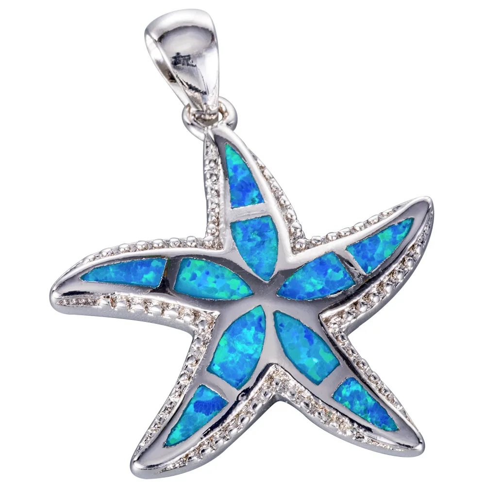 KONGMOON Starfish Ocean Blue Fire Opal Silver Plated Jewelry for Women Pendant for Necklace
KONGMOON Starfish Ocean Blue Fire Opal Silver Plated Jewelry for Women Pendant for Necklace