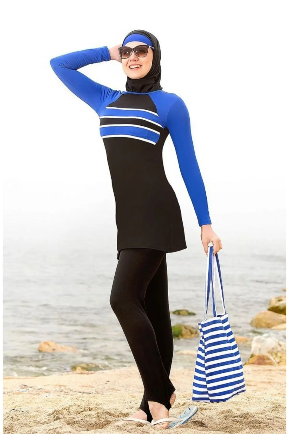 Muslim Burkinis Black Stripe Design Swimwear Modest Summer Clothing Hijab Sport Swimsuit Islamic Full Cover
Muslim Burkinis Black Stripe Design Swimwear Modest Summer Clothing Hijab Sport Swimsuit Islamic Full Cover