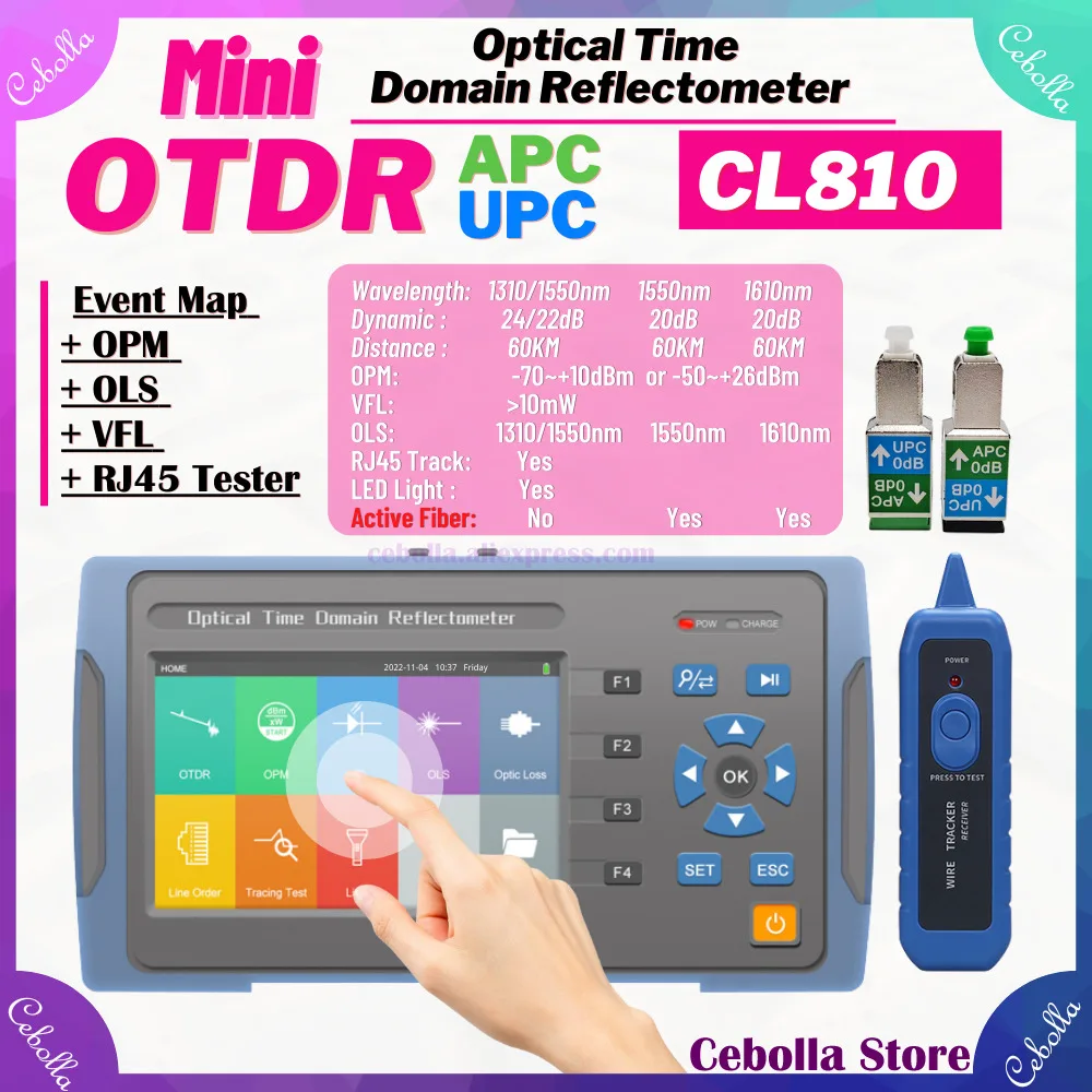 Рефлектометр оптического волокна, 10000 нм, 20 дБ, 60 км
Рефлектометр оптического волокна, 10000 нм, 20 дБ, 60 км