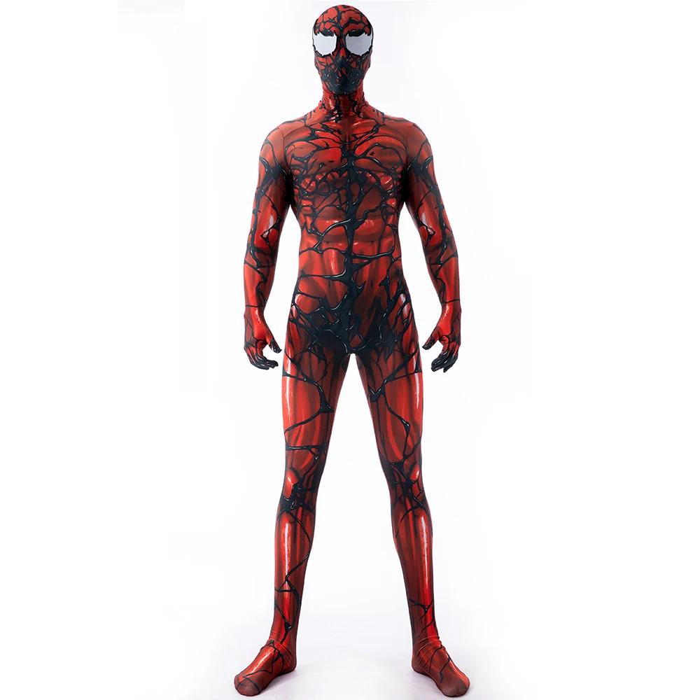 

Red Venom Spider Symbiote Costume Cosplay Boys Lycra Spandex Zentai Bodysuits Superhero Spidey boys Halloween Costume Adut/Kids