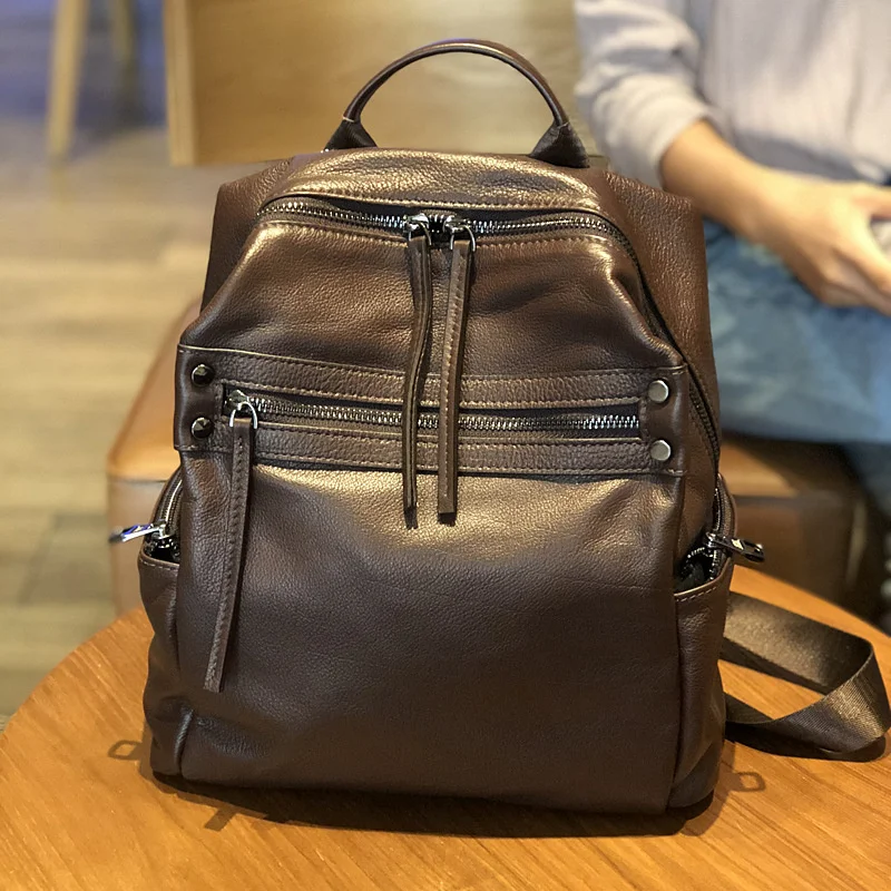 High Quality Genuine Leather Soft Backpack New Vintage Large Capacity Travel Bags Cowhide Shoulder Bag
High Quality Genuine Leather Soft Backpack New Vintage Large Capacity Travel Bags Cowhide Shoulder Bag