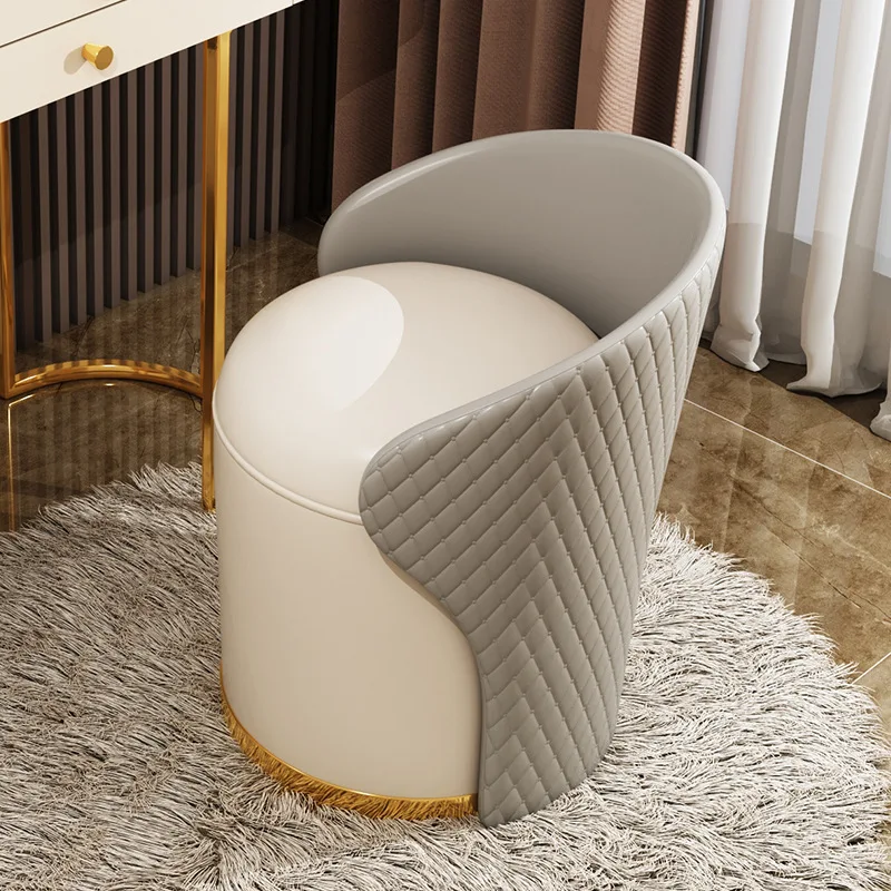 Dressing Table Stool Backrest Household Leather Chair Bedroom Modern Minimalist Nordic Light Luxury Makeup Chair Home Furniture
Dressing Table Stool Backrest Household Leather Chair Bedroom Modern Minimalist Nordic Light Luxury Makeup Chair Home Furniture