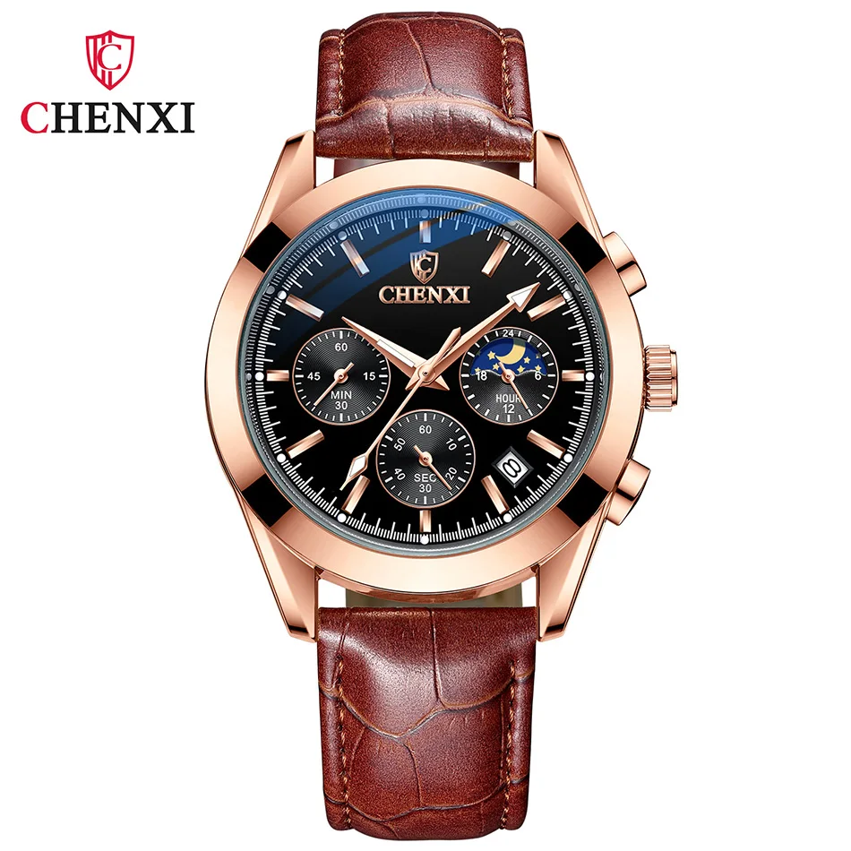 Antique Men Quartz Watch Movement New Fashion Chronograph Holiday Gift Top Quality Luxury Brand CHENXI Leather Wristwatch Reloj
Antique Men Quartz Watch Movement New Fashion Chronograph Holiday Gift Top Quality Luxury Brand CHENXI Leather Wristwatch Reloj