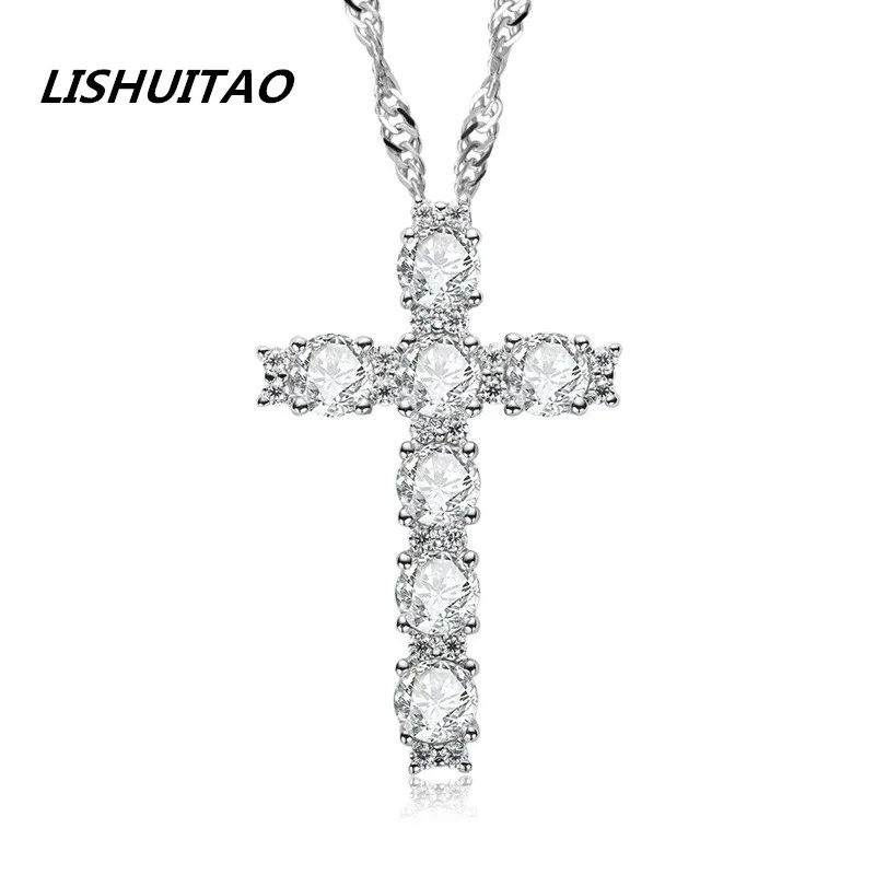 100% Jewelry For Women's Delicate Cross Pendant Necklace 4MM 2.1 Carat D Color Moissanite Diamond High Quality 925 Silver Gift
100% Jewelry For Women's Delicate Cross Pendant Necklace 4MM 2.1 Carat D Color Moissanite Diamond High Quality 925 Silver Gift