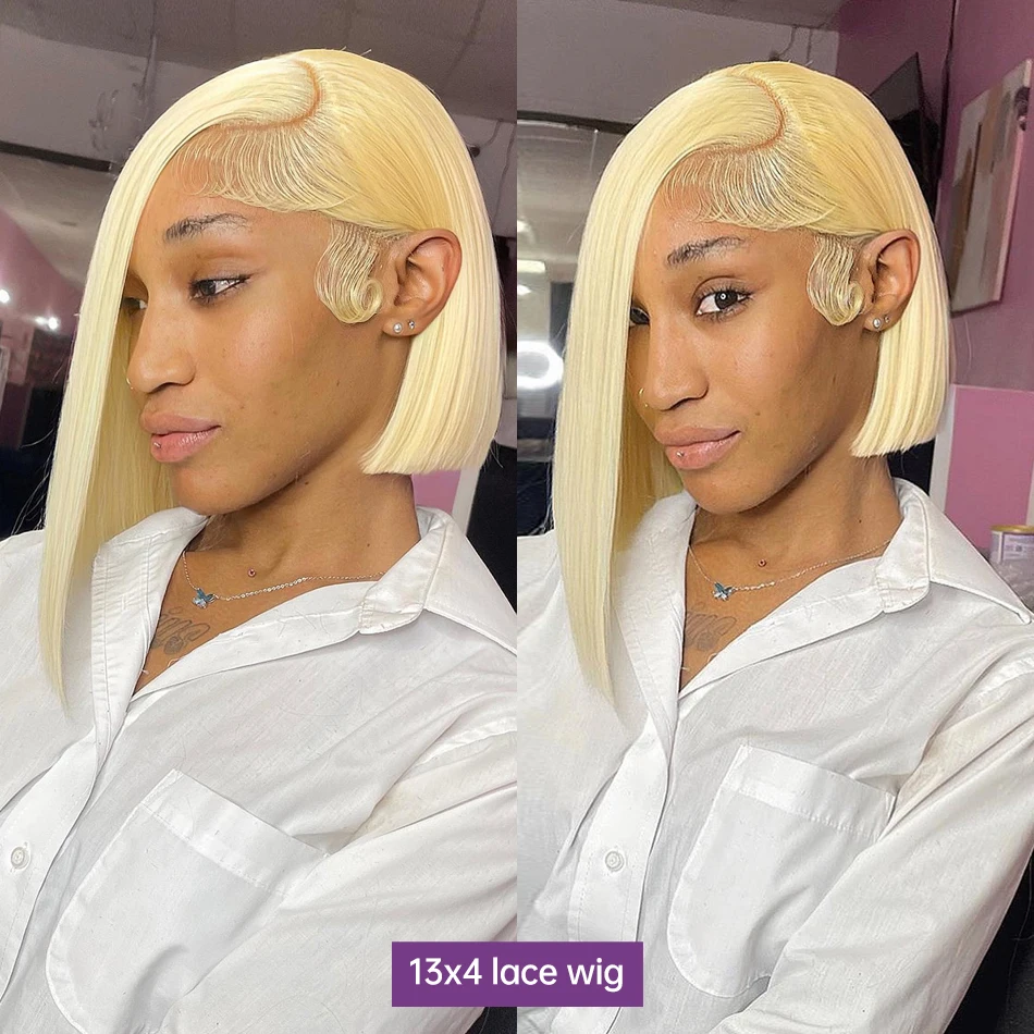 Addictive 13x4 13x6 Straight 613 Bob Human Hair Wig Brazilian Remy Colored 613 Blonde Short 250% T Part Bob Wig Front Wig
Addictive 13x4 13x6 Straight 613 Bob Human Hair Wig Brazilian Remy Colored 613 Blonde Short 250% T Part Bob Wig Front Wig