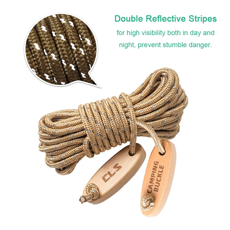 1pc 5/15m Reflective Rope With Wood Cord Adjuster Buckle Rope Dia. 6mm Camping Canopy Lanyard Tent Outdoor Tool Hot Sale
1pc 5/15m Reflective Rope With Wood Cord Adjuster Buckle Rope Dia. 6mm Camping Canopy Lanyard Tent Outdoor Tool Hot Sale