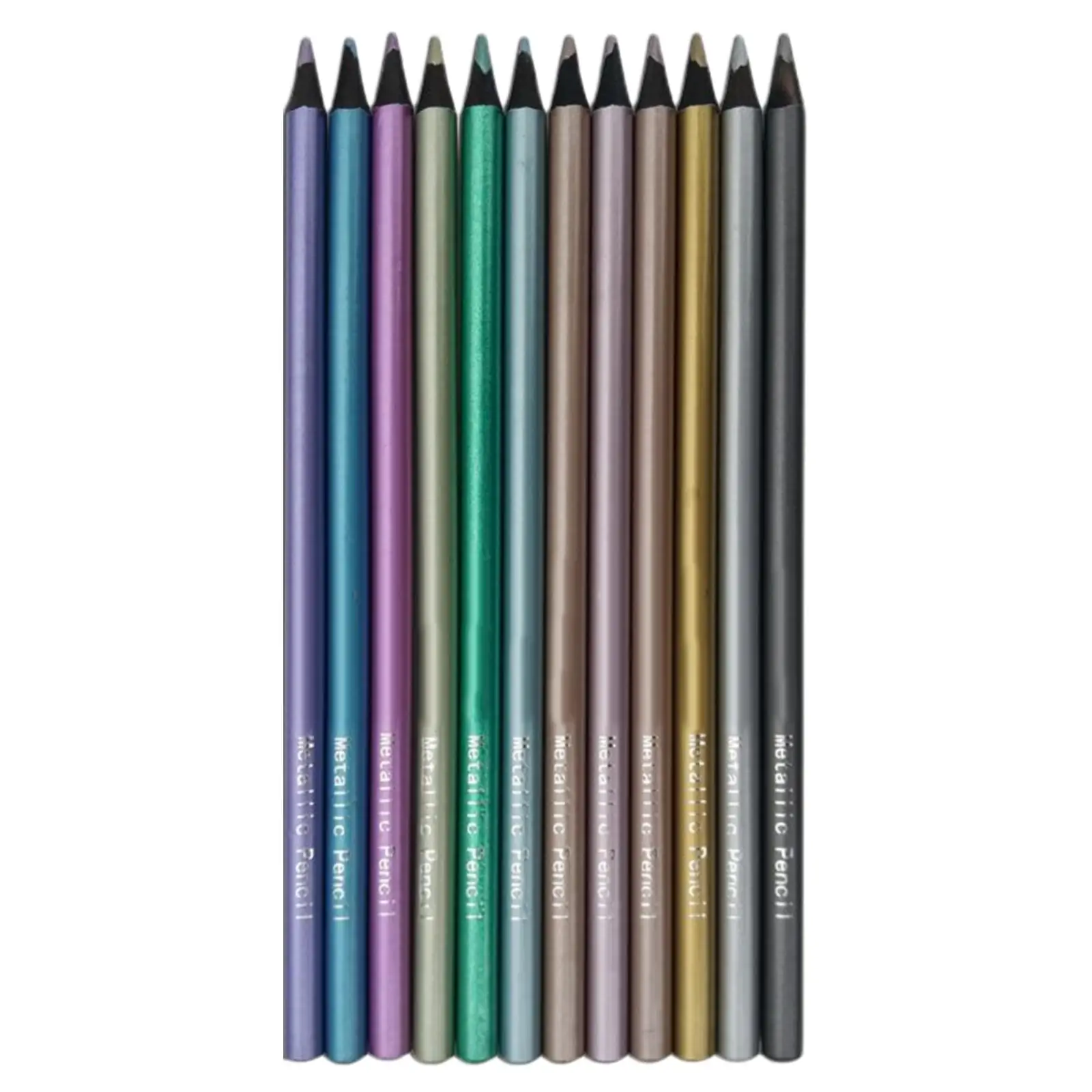 12Pcs Drawing Metallic Pencil Set Professional Art Sketching Pencils Graphite Colored Painting Adults Kids Beginner | Канцтовары для