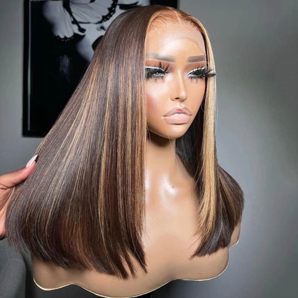 Short Bob Highlight Ombre Honey Blonde Silky Straight 13*4Lace Front Wig Pre Plucked Glueless European HumanHair For Black Women
Short Bob Highlight Ombre Honey Blonde Silky Straight 13*4Lace Front Wig Pre Plucked Glueless European HumanHair For Black Women