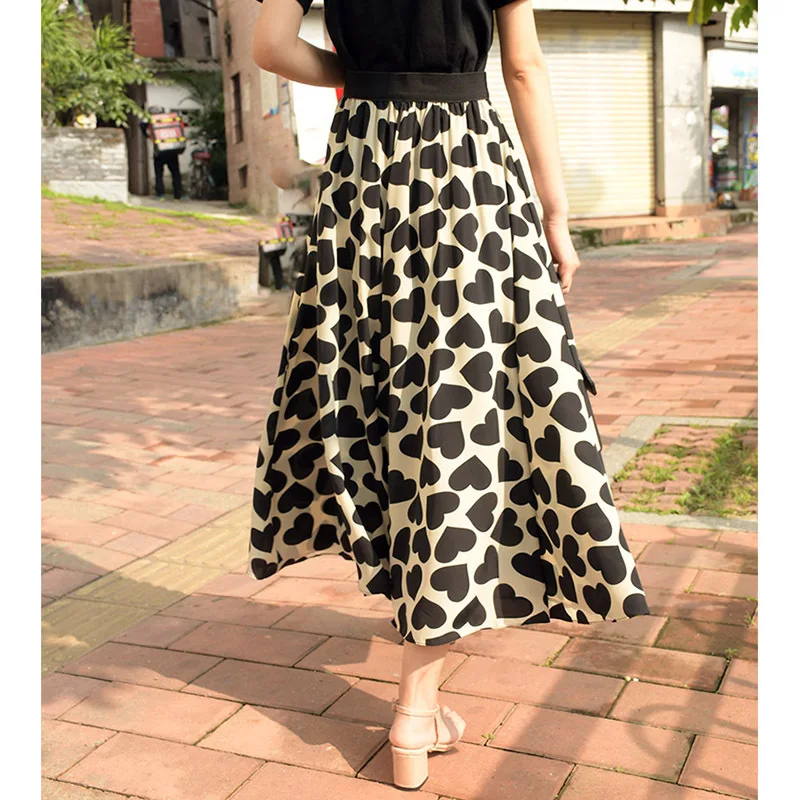 2023 Spring Summer New Simple Casual Love Print Floral Skirt Elastic High Waist Thin Loose Women A-line Long Skirt Free Shipping
2023 Spring Summer New Simple Casual Love Print Floral Skirt Elastic High Waist Thin Loose Women A-line Long Skirt Free Shipping