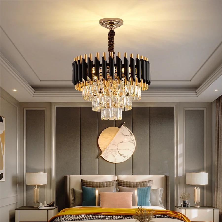 New Hot Sale Luxury K9 Crystal Chandeliers For Living Room Bedroom Black Metal Led Indoor Lighting House Decoration
New Hot Sale Luxury K9 Crystal Chandeliers For Living Room Bedroom Black Metal Led Indoor Lighting House Decoration