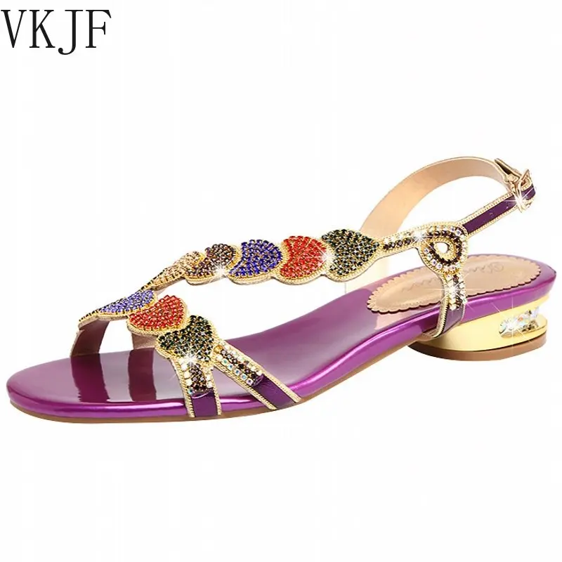 2023 Summer Plus Size Women Low High Heels Sandals Female Crystal Rhinestone Glitter Bling Beach Shoes Leisure Footwear Party
2023 Summer Plus Size Women Low High Heels Sandals Female Crystal Rhinestone Glitter Bling Beach Shoes Leisure Footwear Party