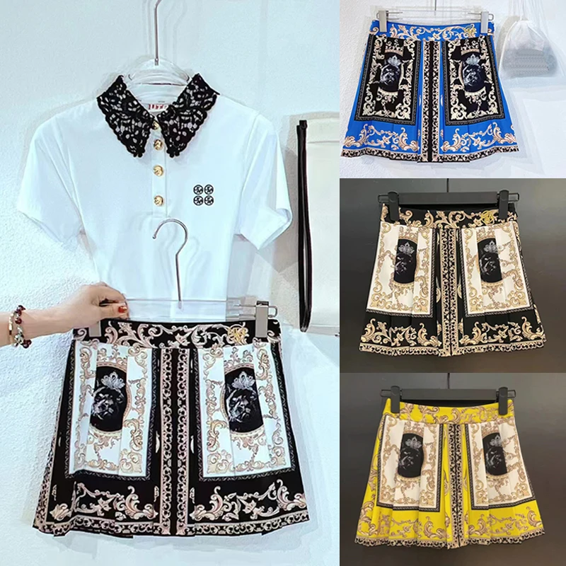 Golf Skirt Women Summer Golf Sports Wear Blue Tennis Skirt Black Golf Print Skirt Yellow Pleated Skirt With Short Inner Pants
Golf Skirt Women Summer Golf Sports Wear Blue Tennis Skirt Black Golf Print Skirt Yellow Pleated Skirt With Short Inner Pants
