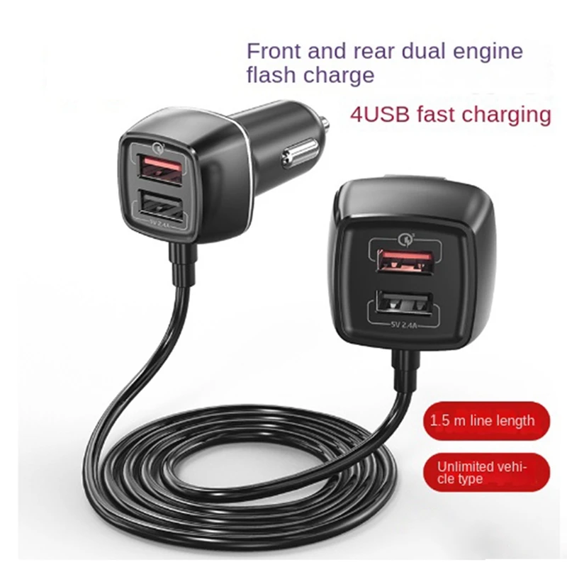 1 PCS Front And Rear Flash Charge Car Adapter 60W PD Car Charger Black For Iphone Xiaomi Huawei Samsung Fast Charging
1 PCS Front And Rear Flash Charge Car Adapter 60W PD Car Charger Black For Iphone Xiaomi Huawei Samsung Fast Charging