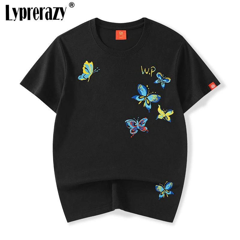 Летняя Национальная вышивка Lyprerazy, Мужская футболка с коротким рукавом, летние хлопковые свободные топы, футболки
Летняя Национальная вышивка Lyprerazy, Мужская футболка с коротким рукавом, летние хлопковые свободные топы, футболки