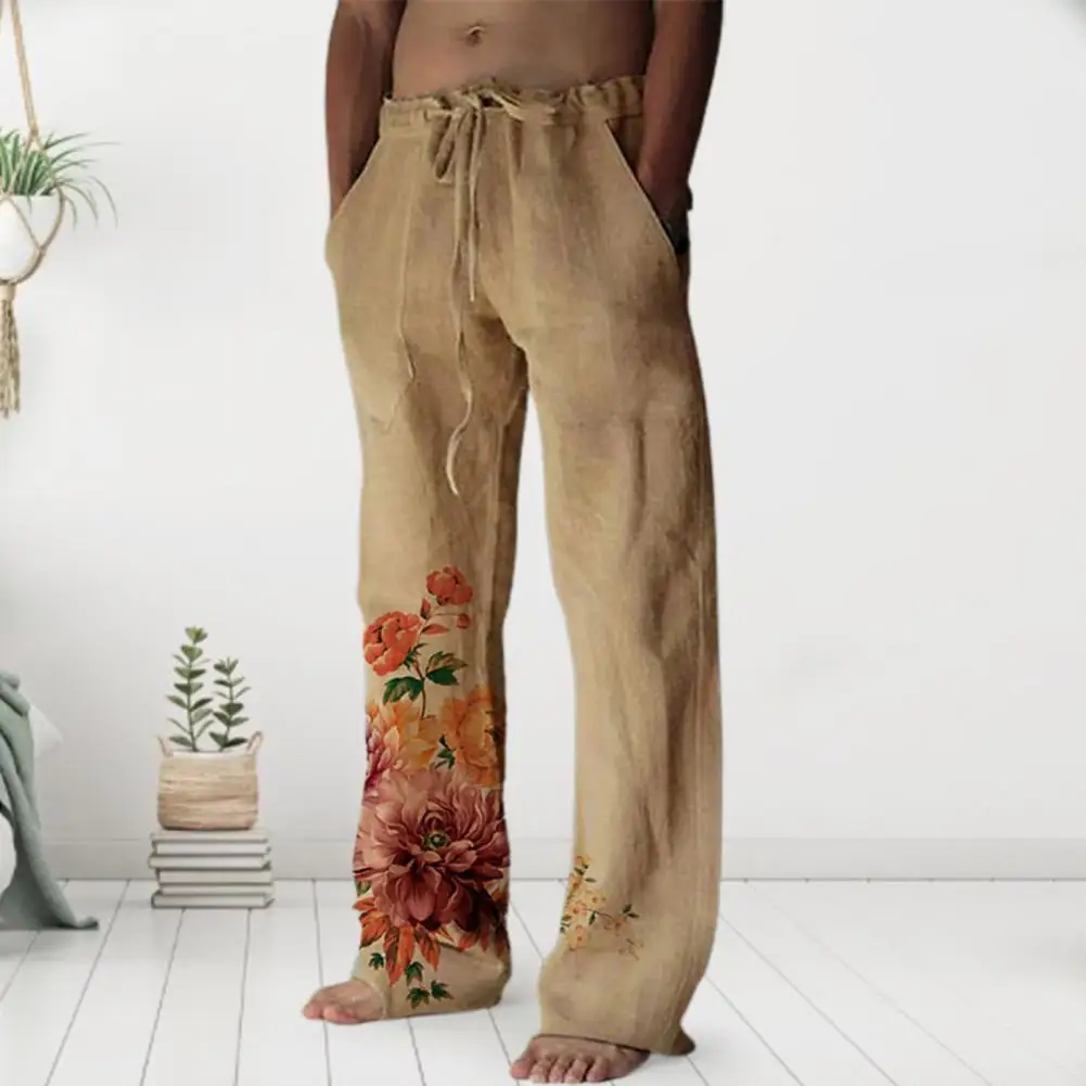 Stylish Stretchy Waist Leaf Pattern Men Pants Pants Contrast Color Drawstring
Stylish Stretchy Waist Leaf Pattern Men Pants Pants Contrast Color Drawstring
