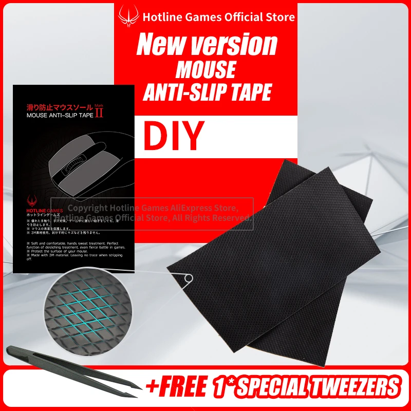 Hotline Games Mouse Anti-Slip Grip Tape for DIY Version Sweat Resistant Pads Mouse Side Anti-Slip Stickers Mouse Skates 0.68mm
Hotline Games Mouse Anti-Slip Grip Tape for DIY Version Sweat Resistant Pads Mouse Side Anti-Slip Stickers Mouse Skates 0.68mm