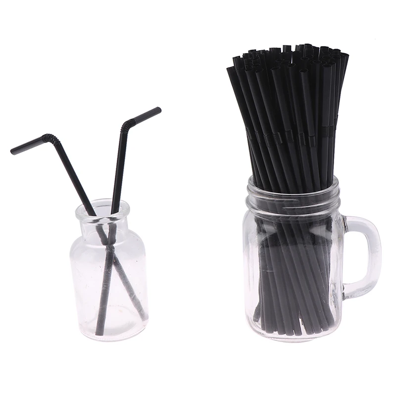 100Pcs/Pack Flexible Black Straw Cocktail Straws For Bar Café Western Restaurants Birthday Wedding Party
100Pcs/Pack Flexible Black Straw Cocktail Straws For Bar Café Western Restaurants Birthday Wedding Party