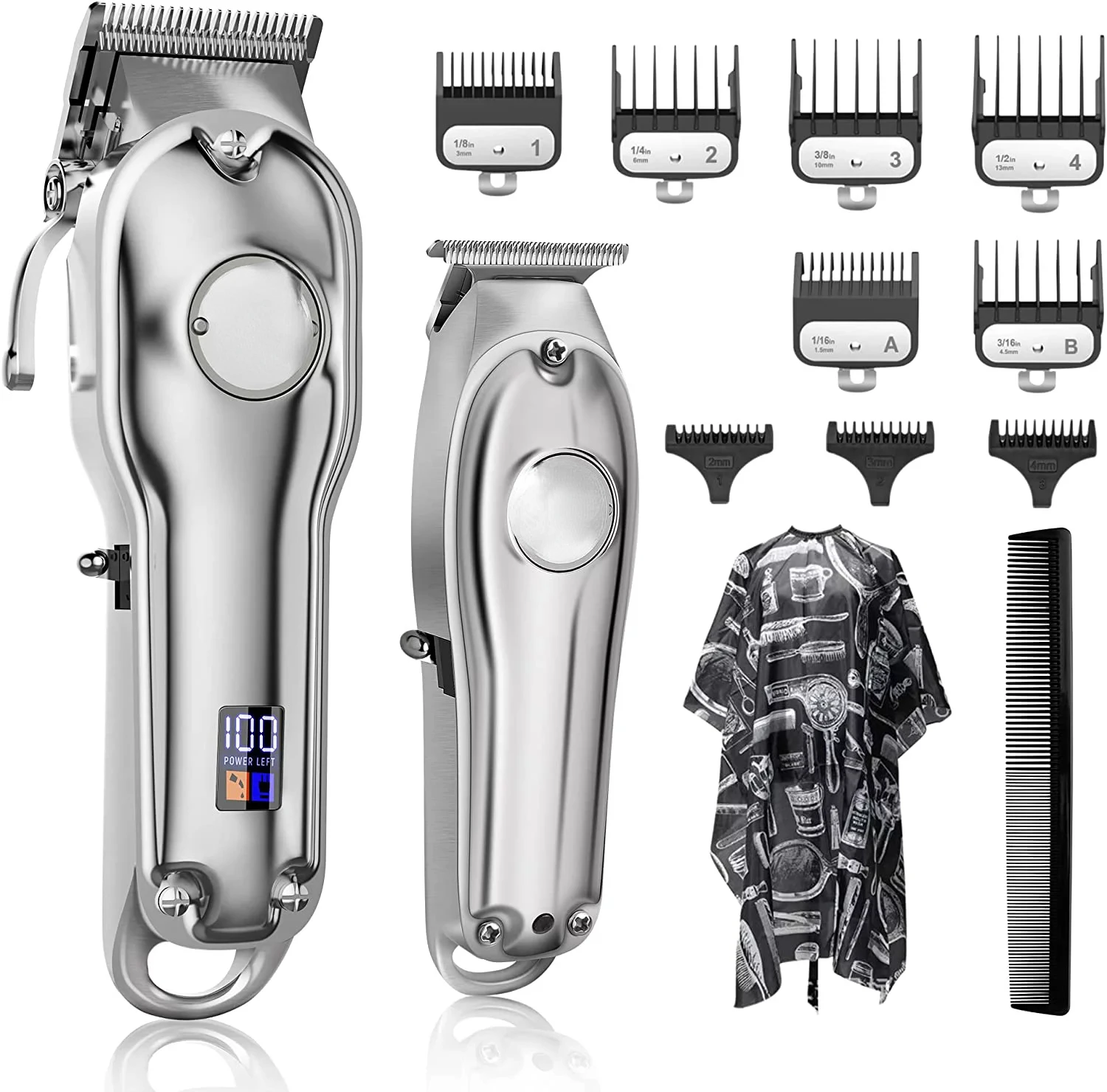 Hair Clippers for Men, Hair Cutting Kit & Zero Gap T-Blade Trimmer Combo, Cordless Barber Clipper Set with LED Display Mens Chri
Hair Clippers for Men, Hair Cutting Kit & Zero Gap T-Blade Trimmer Combo, Cordless Barber Clipper Set with LED Display Mens Chri
