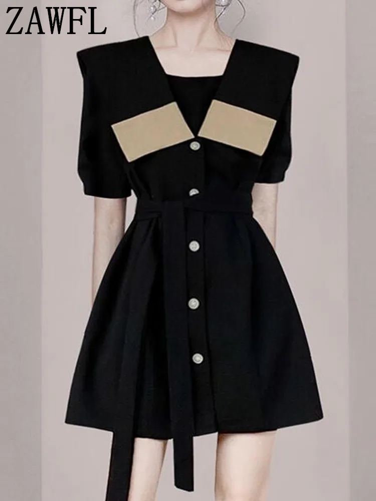 ZAWFL Women Mini Vestidos Romance Backless Chic Tunic Fashion Femme Sweet Summer Holiday French Style Single Breasted Dresses
ZAWFL Women Mini Vestidos Romance Backless Chic Tunic Fashion Femme Sweet Summer Holiday French Style Single Breasted Dresses