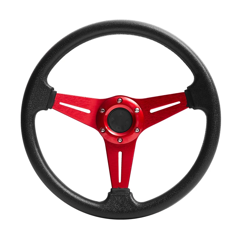 Universal 340mm 14inch 3 spoke PU Leather Racing Steering Wheel PU+Aluminum sport steering wheel
Universal 340mm 14inch 3 spoke PU Leather Racing Steering Wheel PU+Aluminum sport steering wheel