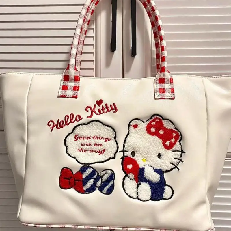 Сумка-тоут Hello Kittys Y2K Sanrios, оригинальная аниме-фигурка с вышивкой для студентов, вместительная Милая мультяшная сумочка на одно плечо
Сумка-тоут Hello Kittys Y2K Sanrios, оригинальная аниме-фигурка с вышивкой для студентов, вместительная Милая мультяшная сумочка на одно плечо