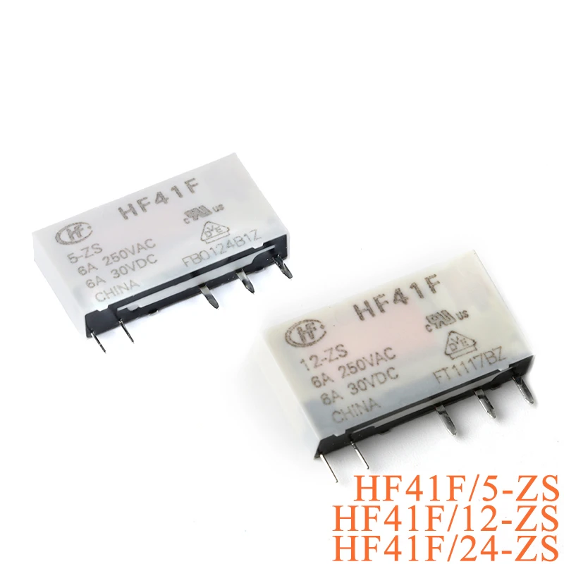 2Pcs Relay HF41F-5-ZS HF41F-12-ZS HF41F-24-ZS Ultra Thin Power Relays 5 Pin 6A 
2Pcs Relay HF41F-5-ZS HF41F-12-ZS HF41F-24-ZS Ultra Thin Power Relays 5 Pin 6A