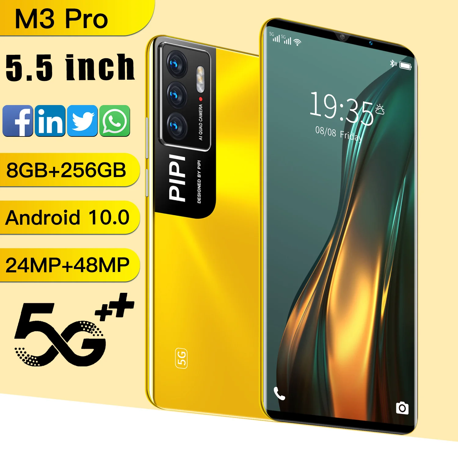 Global Version M3 PRO 5.5 Inch 8+128GB 4800mAh 24+48MP Android Smartphone Deca Core Face Fingerprint Unlock Cellphone MTK6595
Global Version M3 PRO 5.5 Inch 8+128GB 4800mAh 24+48MP Android Smartphone Deca Core Face Fingerprint Unlock Cellphone MTK6595