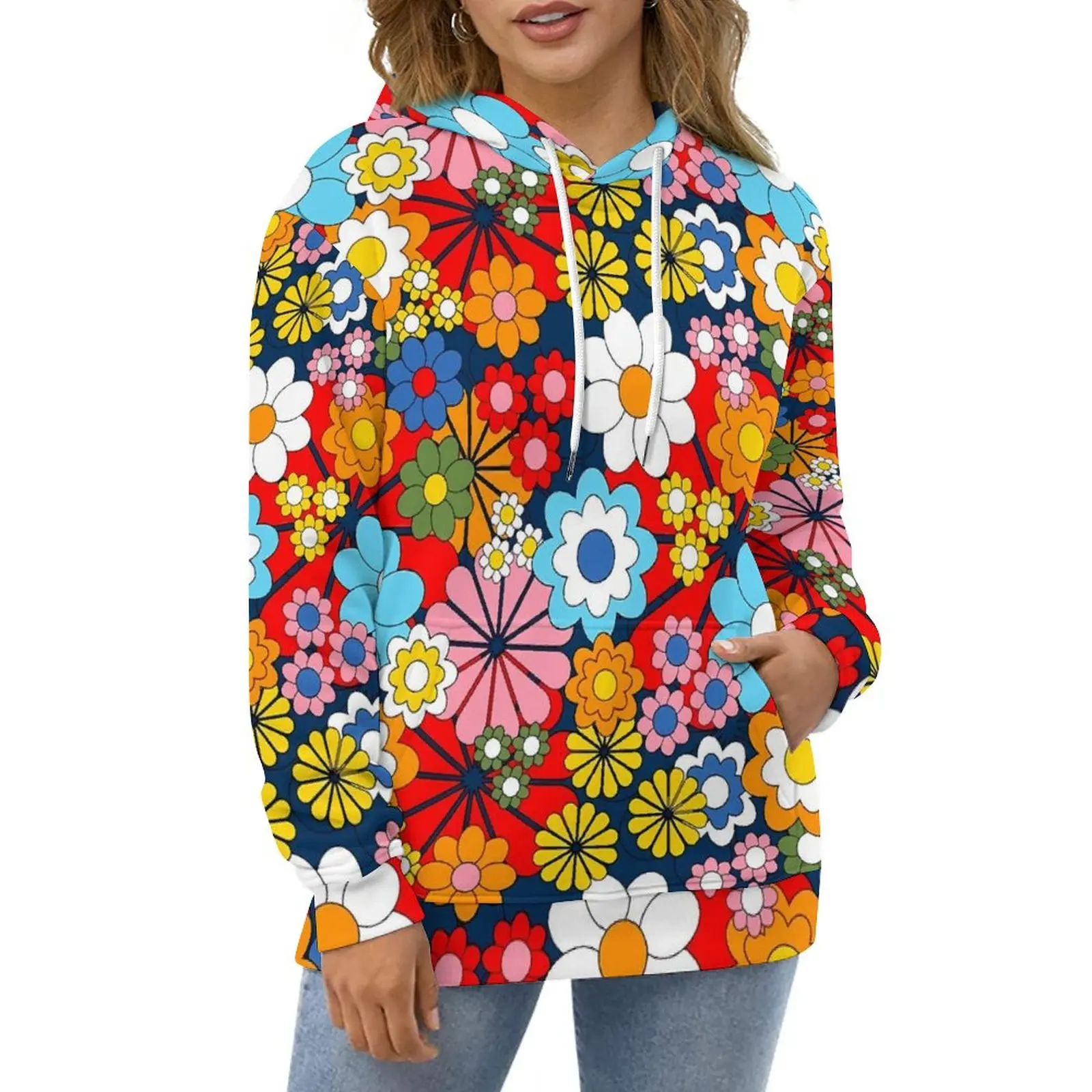 Colorful Floral Hoodies Long Sleeve Retro Flowers Print Retro Casual Hoodie Autumn Harajuku Oversized Loose Hooded Sweatshirts
Colorful Floral Hoodies Long Sleeve Retro Flowers Print Retro Casual Hoodie Autumn Harajuku Oversized Loose Hooded Sweatshirts