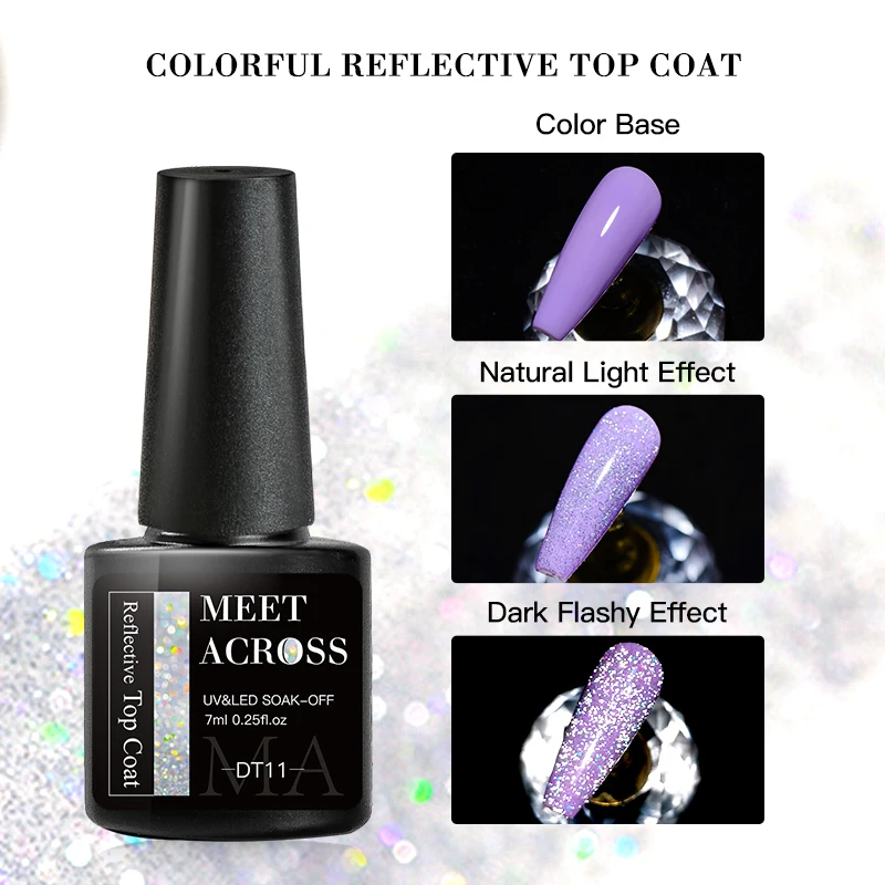 MEET ACROSS Sparkling Gel Nail Polish Reflective Glitter Nail Gel Semi Permanent Nail Art Varnish For Manicures Need Base
MEET ACROSS Sparkling Gel Nail Polish Reflective Glitter Nail Gel Semi Permanent Nail Art Varnish For Manicures Need Base