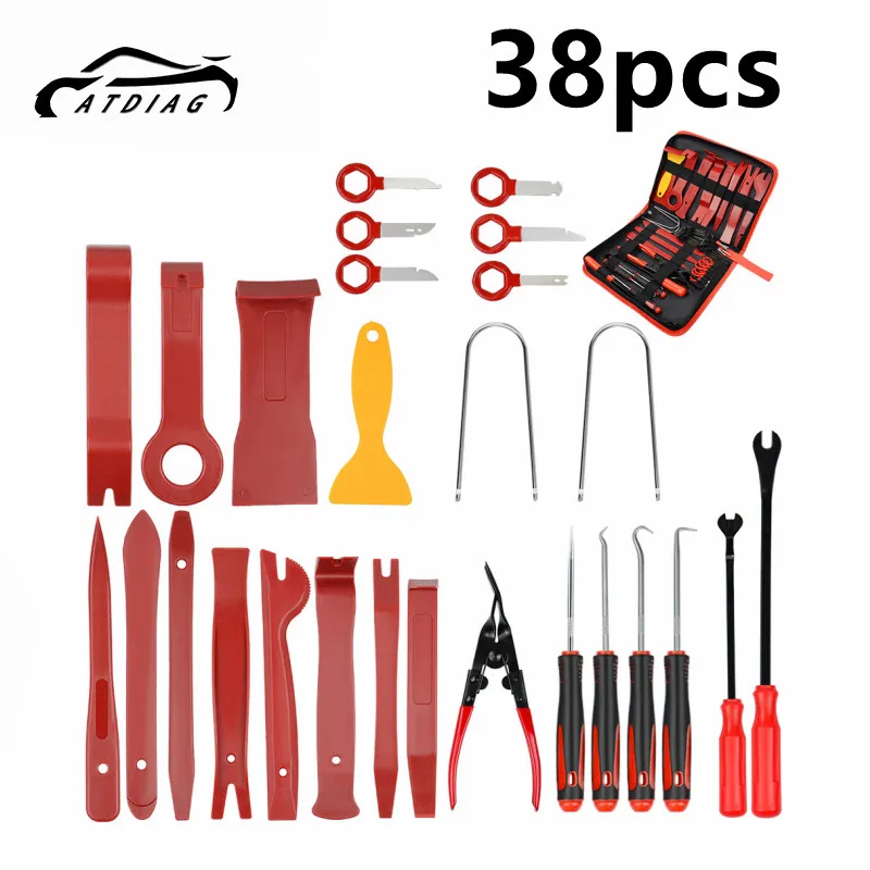 38pcs Hand Tool Pry Disassembly Tool Set Interior Door Clip Panel Trim Dashboard Removal Tool Kit Auto Car Opening Repair Set
38pcs Hand Tool Pry Disassembly Tool Set Interior Door Clip Panel Trim Dashboard Removal Tool Kit Auto Car Opening Repair Set