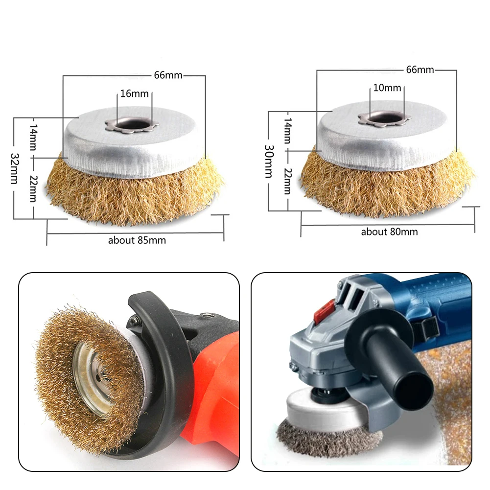 100 Type M10/M14 Angle Grinder Metal Polishing Wheel Copper Plated Wire Wheel Brush Bowl Rusting Derusting Deburring Grinding
100 Type M10/M14 Angle Grinder Metal Polishing Wheel Copper Plated Wire Wheel Brush Bowl Rusting Derusting Deburring Grinding