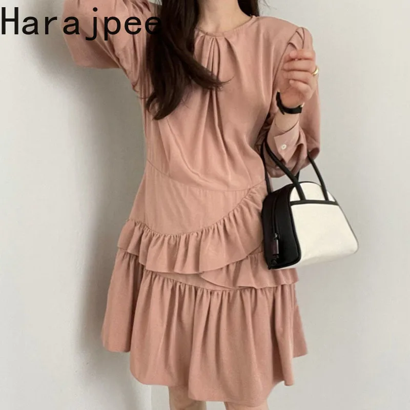 Асимметричное платье в стиле харадзпи с оборками, в Корейском стиле, с поясом, круглым вырезом и длинными рукавами-фонариками, весенние плат... 
Асимметричное платье в стиле харадзпи с оборками, в Корейском стиле, с поясом, круглым вырезом и длинными рукавами-фонариками, весенние плат...