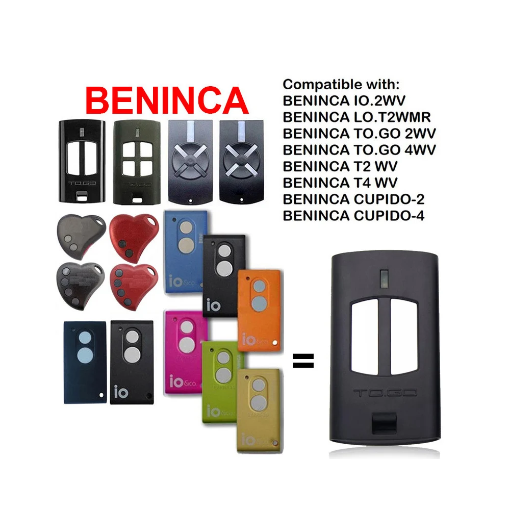 BENINCA дистанционное управление TOGO 2WV 4WV IO.2WV LO.T2WMR T2 WV T4 CUPIDO-2 433 92 МГц непрерывный код -