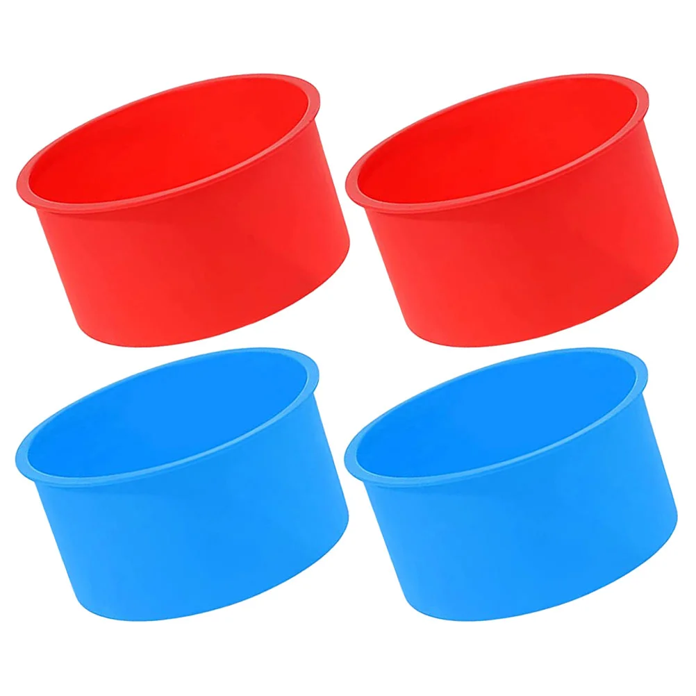 

4 Pcs Inch Silicone Bakeware Jelly Mold Cake Chocolate Mousse Candy DIY Baking Molds Silica Gel Mould
