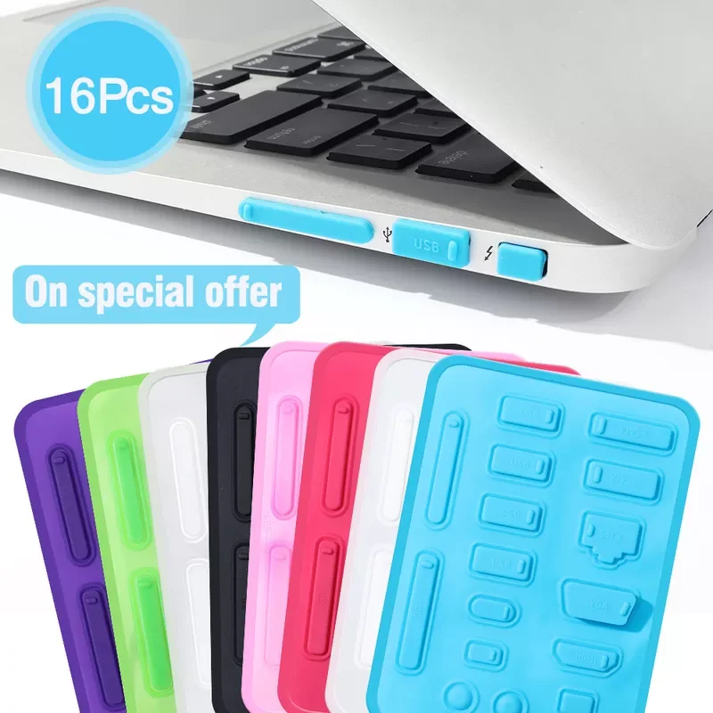 16pcs Colorful Soft Silicone Laptop Anti Dust Plug Cover Stopper Protect Laptop Dustproof USB Interface Waterproof Cover
16pcs Colorful Soft Silicone Laptop Anti Dust Plug Cover Stopper Protect Laptop Dustproof USB Interface Waterproof Cover