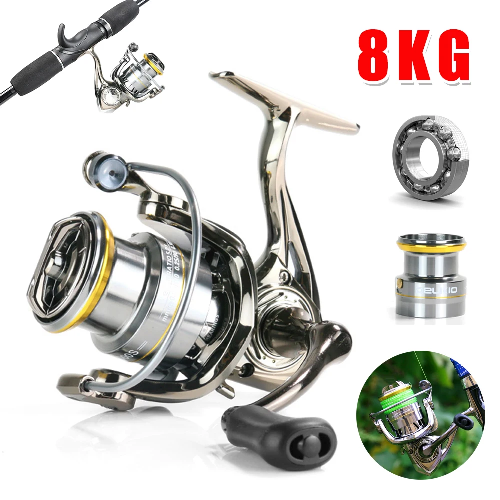 Spinning Reel ES2000-3000S 8KG Max Drag 5.2:1 Gear Ratio 5+1BB Metal Spool Carp Fishing Reel Freshwater Saltwater Fishing Tackle
Spinning Reel ES2000-3000S 8KG Max Drag 5.2:1 Gear Ratio 5+1BB Metal Spool Carp Fishing Reel Freshwater Saltwater Fishing Tackle