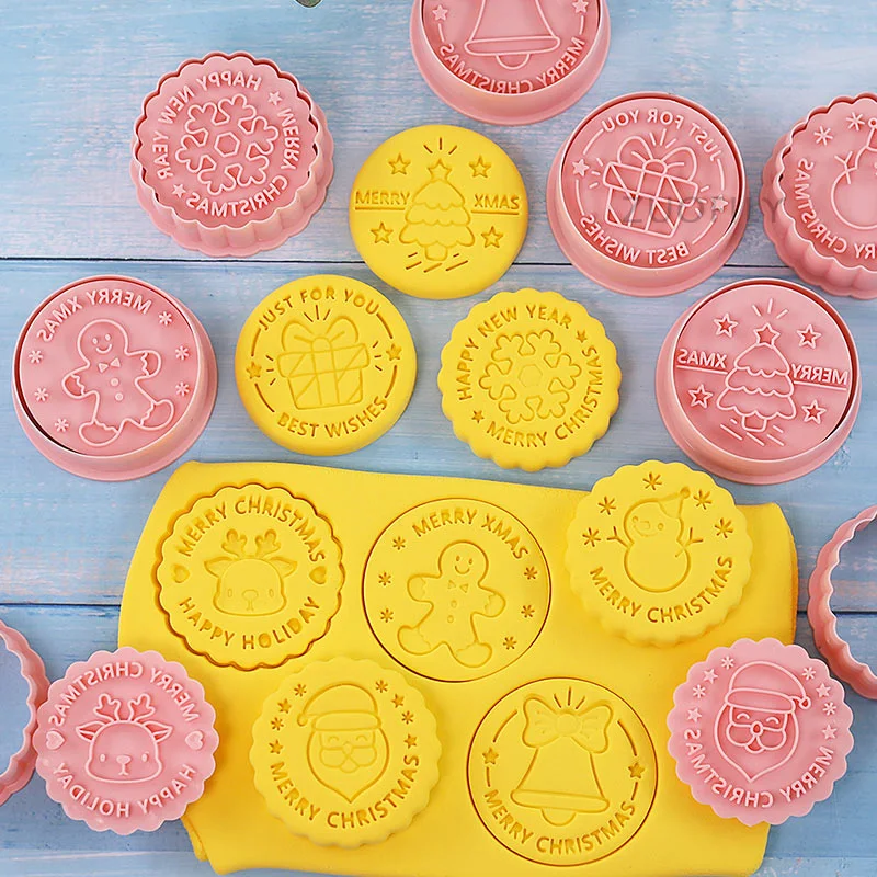 8 Pcs/set 3D Christmas Cookie Cutters Biscuit Mold Plastic Cartoon Pressable Cookie Stamp New Year Decor Pastry Bakeware
8 Pcs/set 3D Christmas Cookie Cutters Biscuit Mold Plastic Cartoon Pressable Cookie Stamp New Year Decor Pastry Bakeware