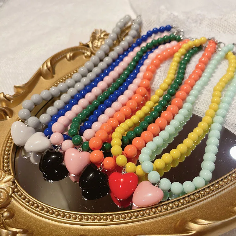 2022 New Color Contrasting Beaded Niche Necklace Korean Style with Candy-colored Love Clavicle Chain Female Forest Series
2022 New Color Contrasting Beaded Niche Necklace Korean Style with Candy-colored Love Clavicle Chain Female Forest Series