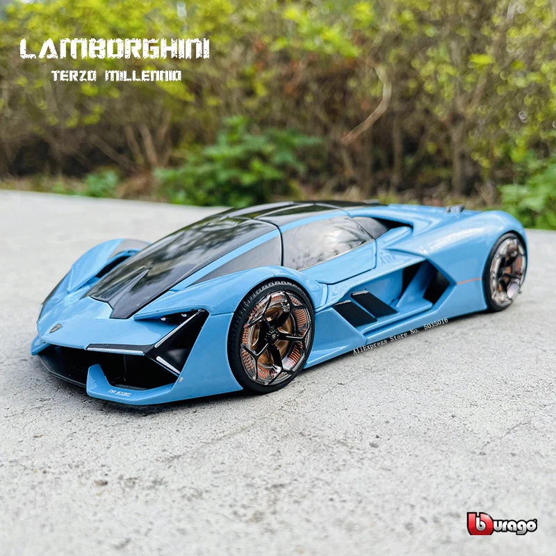 Bburago 1:24 Lamborghini Terzo Millennio Third Age Concept baby blue Car gift simulation alloy car collection toy
Bburago 1:24 Lamborghini Terzo Millennio Third Age Concept baby blue Car gift simulation alloy car collection toy