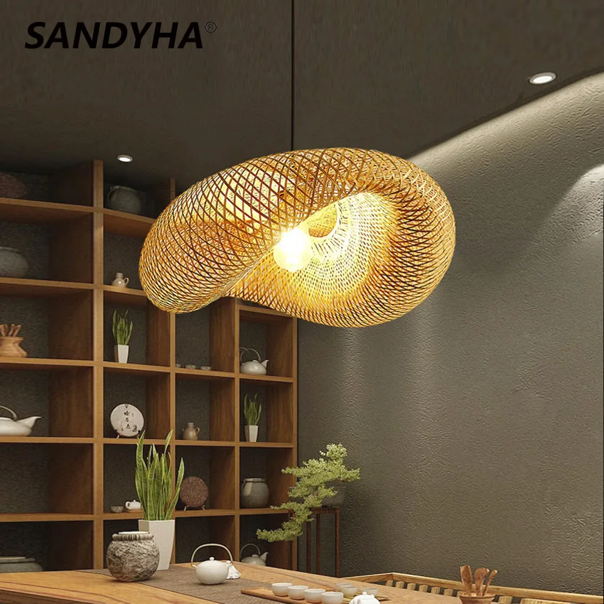 SANDYHA Bamboo Lampshades Pendant Light Wicker Rattan Chandelier Lamp Home Tea Table Dining Room Lighting Suspension Decoration
SANDYHA Bamboo Lampshades Pendant Light Wicker Rattan Chandelier Lamp Home Tea Table Dining Room Lighting Suspension Decoration