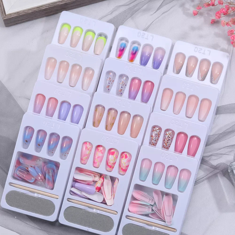 24pcs/Set Detachable Long Coffin Fake Nails European Rainbow Ballerina Full Nail Art Tips Colorful Beauty Artificial False Nails
24pcs/Set Detachable Long Coffin Fake Nails European Rainbow Ballerina Full Nail Art Tips Colorful Beauty Artificial False Nails